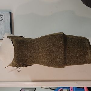 Gold mini dress